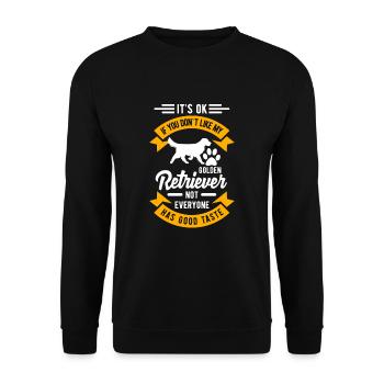 Golden retrievers - Sweat-shirt Unisexe - noir - Devant - Alina (178cm) & Michal (187cm)