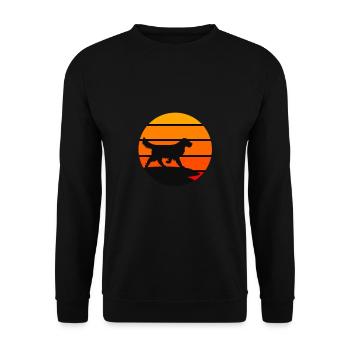 Golden retrievers - Sweat-shirt Unisexe - noir - Devant - Alina (178cm) & Michal (187cm)