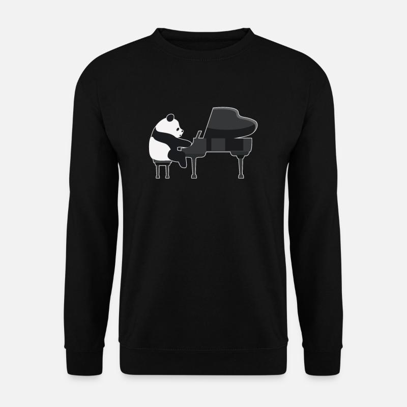 Piano spielen Klavier Pianist Geschenk Süß - Unisex Pullover - Schwarz