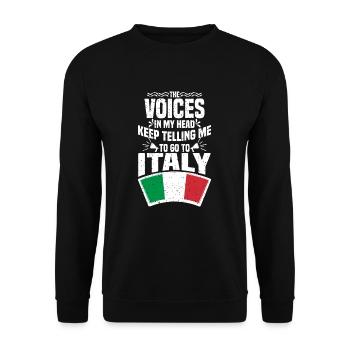 Italy - Unisex Sweatshirt - black - Front - Alina (178cm) & Michal (187cm)