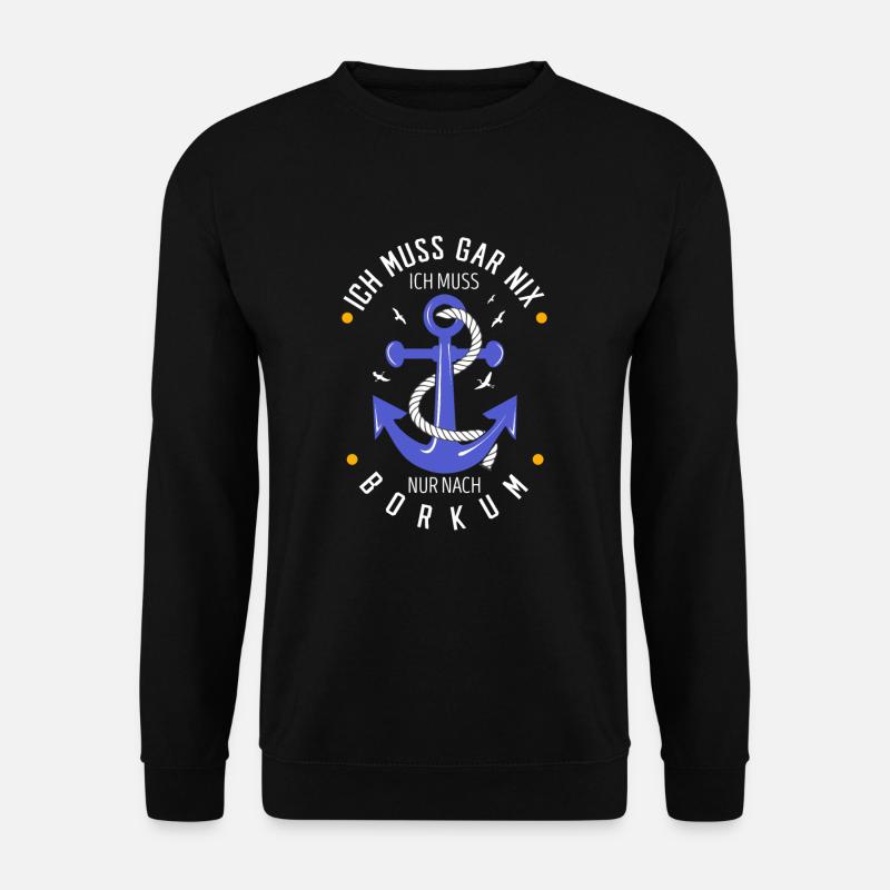 Borkum - Unisex Pullover - Schwarz