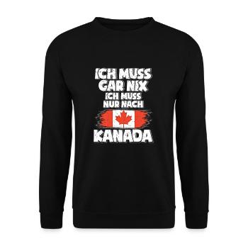 Kanada - Unisex Pullover - Schwarz - Vorne - Alina (178cm) & Michal (187cm)