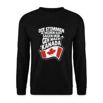 Canada - Unisex Sweatshirt - black - Front - Alina (178cm) & Michal (187cm)