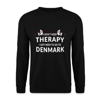 Denmark - Unisex Sweatshirt - black - Front - Alina (178cm) & Michal (187cm)