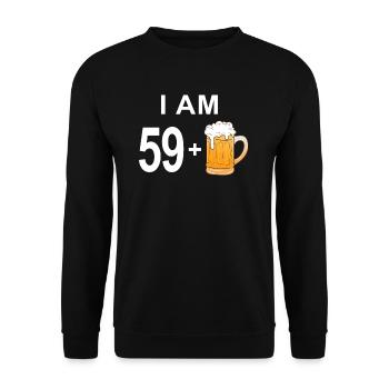 60th birthday - Unisex Sweatshirt - black - Front - Alina (178cm) & Michal (187cm)