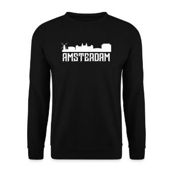 Amsterdam - Sweat-shirt Unisexe - noir - Devant - Alina (178cm) & Michal (187cm)