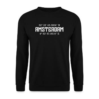 Amsterdam - Sweat-shirt Unisexe - noir - Devant - Alina (178cm) & Michal (187cm)