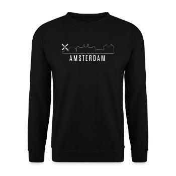 Amsterdam - Sweat-shirt Unisexe - noir - Devant - Alina (178cm) & Michal (187cm)