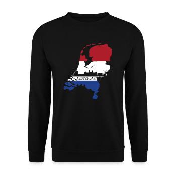 Amsterdam - Unisex Pullover - Schwarz - Vorne - Alina (178cm) & Michal (187cm)