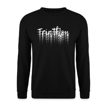 Triathlon - Unisex Sweatshirt - black - Front - Alina (178cm) & Michal (187cm)