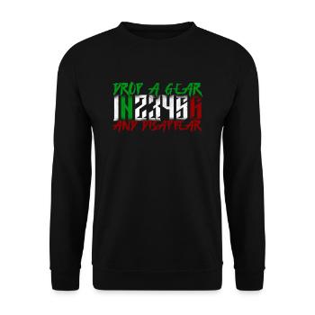 motorcycle - Unisex Sweatshirt - black - Front - Alina (178cm) & Michal (187cm)