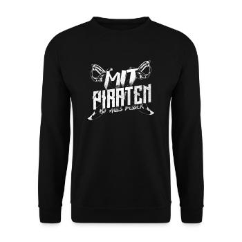 Pirat - Unisex Pullover - Schwarz - Vorne - Alina (178cm) & Michal (187cm)
