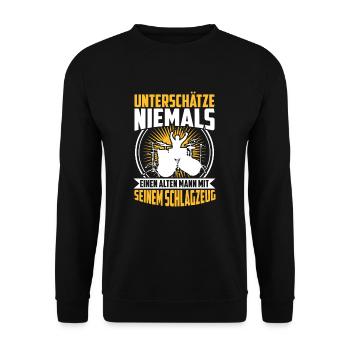 Drums - Unisex Sweatshirt - black - Front - Alina (178cm) & Michal (187cm)