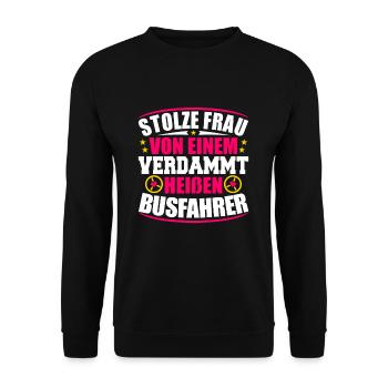 Busman - Unisex Sweatshirt - black - Front - Alina (178cm) & Michal (187cm)