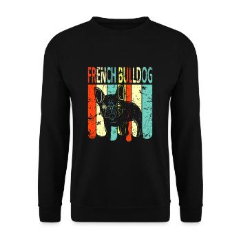 Bouledogue français - Sweat-shirt Unisexe - noir - Devant - Alina (178cm) & Michal (187cm)
