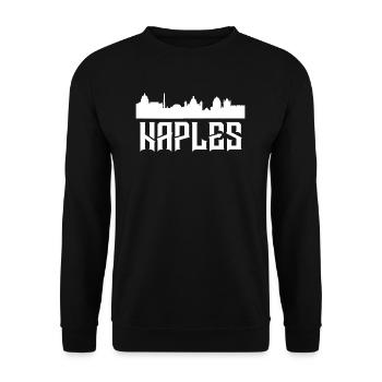 Naples Italy - Unisex Sweatshirt - black - Front - Alina (178cm) & Michal (187cm)