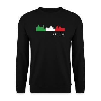 Naples Italy - Unisex Sweatshirt - black - Front - Alina (178cm) & Michal (187cm)