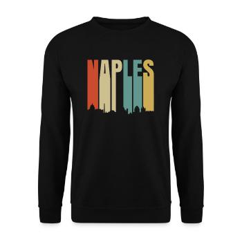 Naples Italy - Unisex Sweatshirt - black - Front - Alina (178cm) & Michal (187cm)