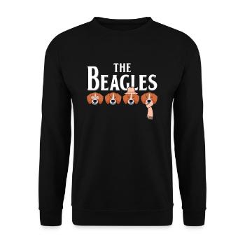 Beagle - Unisex Sweatshirt - black - Front - Alina (178cm) & Michal (187cm)
