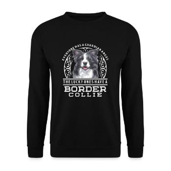 Border Collie - Unisex Sweatshirt - black - Front - Alina (178cm) & Michal (187cm)