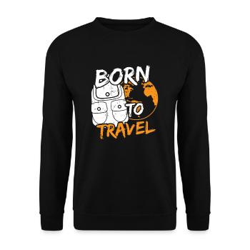 Travel Explore the world Globetrotters Explore the journey - Unisex Sweatshirt - black - Front - Alina (178cm) & Michal (187cm)