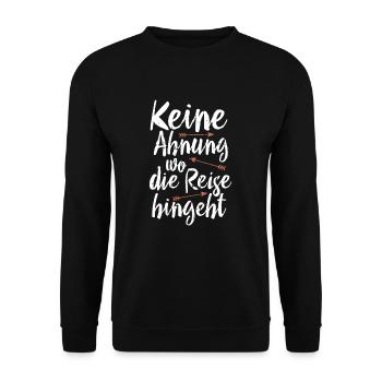Travel Explore the world Globetrotters Explore the journey - Unisex Sweatshirt - black - Front - Alina (178cm) & Michal (187cm)