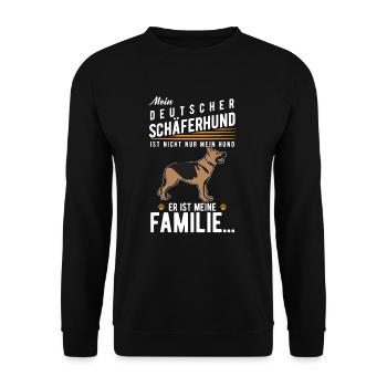 Deutscher Schäferhund - Unisex Pullover - Schwarz - Vorne - Alina (178cm) & Michal (187cm)