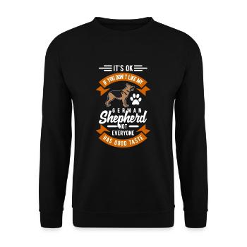 German shepherd dog - Unisex Sweatshirt - black - Front - Alina (178cm) & Michal (187cm)