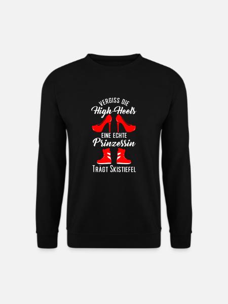 Ski Ski Fahren Skifahren Lustig Winter Wintersport - Unisex Pullover - Schwarz