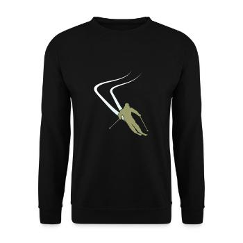 Ski Ski Driving Skiing Funny Winter Winter Sports - Unisex Sweatshirt - black - Front - Alina (178cm) & Michal (187cm)