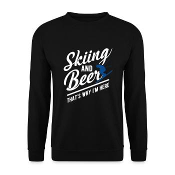 To ski - Unisex Sweatshirt - black - Front - Alina (178cm) & Michal (187cm)