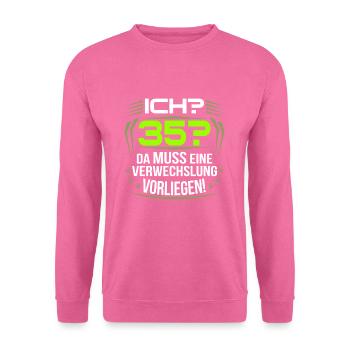 35. Geburtstag - Unisex Pullover - Pink - Vorne
