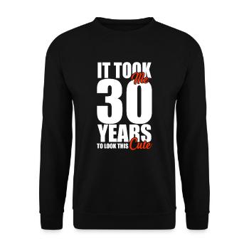 30th birthday - Unisex Sweatshirt - black - Front - Alina (178cm) & Michal (187cm)
