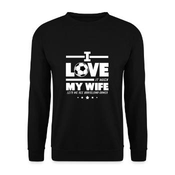 Barcelona - Unisex Sweatshirt - black - Front - Alina (178cm) & Michal (187cm)