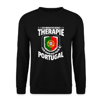 Portugal - Unisex Pullover - Schwarz - Vorne - Alina (178cm) & Michal (187cm)