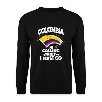 Colombia - Unisex Sweatshirt - black - Front - Alina (178cm) & Michal (187cm)
