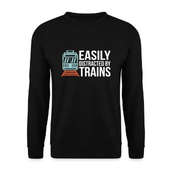 Train trains train modèle - Sweat-shirt Unisexe - noir - Devant - Alina (178cm) & Michal (187cm)