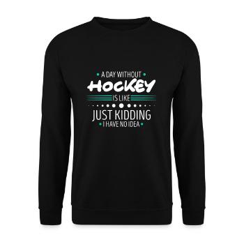 Hockey - Unisex Sweatshirt - black - Front - Alina (178cm) & Michal (187cm)