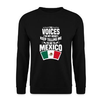 Mexiko - Unisex Pullover - Schwarz - Vorne - Alina (178cm) & Michal (187cm)