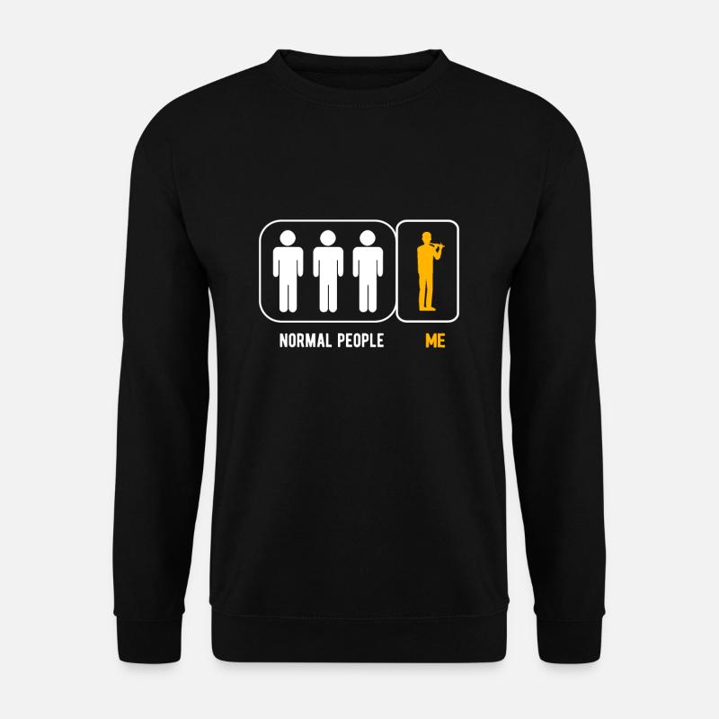 Querflöte - Unisex Pullover - Schwarz