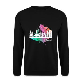 Madrid - Unisex Pullover - Schwarz - Vorne - Alina (178cm) & Michal (187cm)