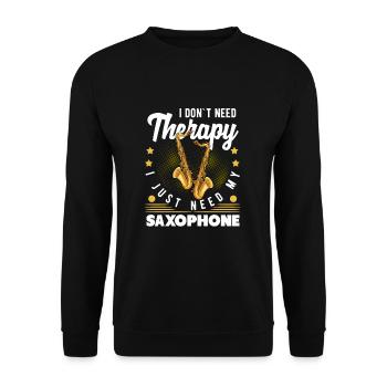 Saxophone - Unisex Pullover - Schwarz - Vorne - Alina (178cm) & Michal (187cm)
