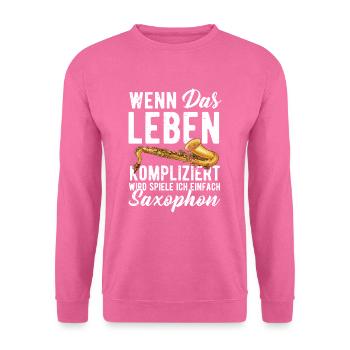 Saxophone - Unisex Pullover - Pink - Vorne