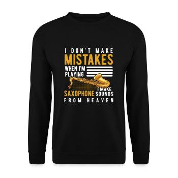 Saxophone - Unisex Pullover - Schwarz - Vorne - Alina (178cm) & Michal (187cm)