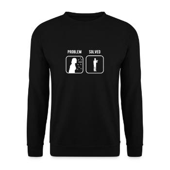 Flute - Unisex Sweatshirt - black - Front - Alina (178cm) & Michal (187cm)