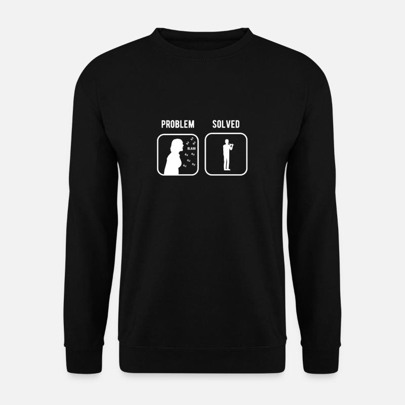 Querflöte - Unisex Pullover - Schwarz
