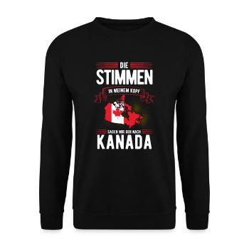 Kanada - Unisex Pullover - Schwarz - Vorne - Alina (178cm) & Michal (187cm)