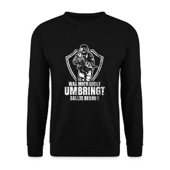Soldat - Unisex Pullover - Schwarz - Vorne - Alina (178cm) & Michal (187cm)