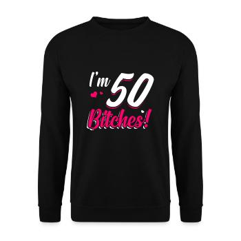 50ème anniversaire - Sweat-shirt Unisexe - noir - Devant - Alina (178cm) & Michal (187cm)