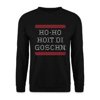 HO HO HOIT DI GOSCHN - UN CADEAU D'UN XMAS UTILE - Sweat-shirt Unisexe - noir - Devant - Alina (178cm) & Michal (187cm)